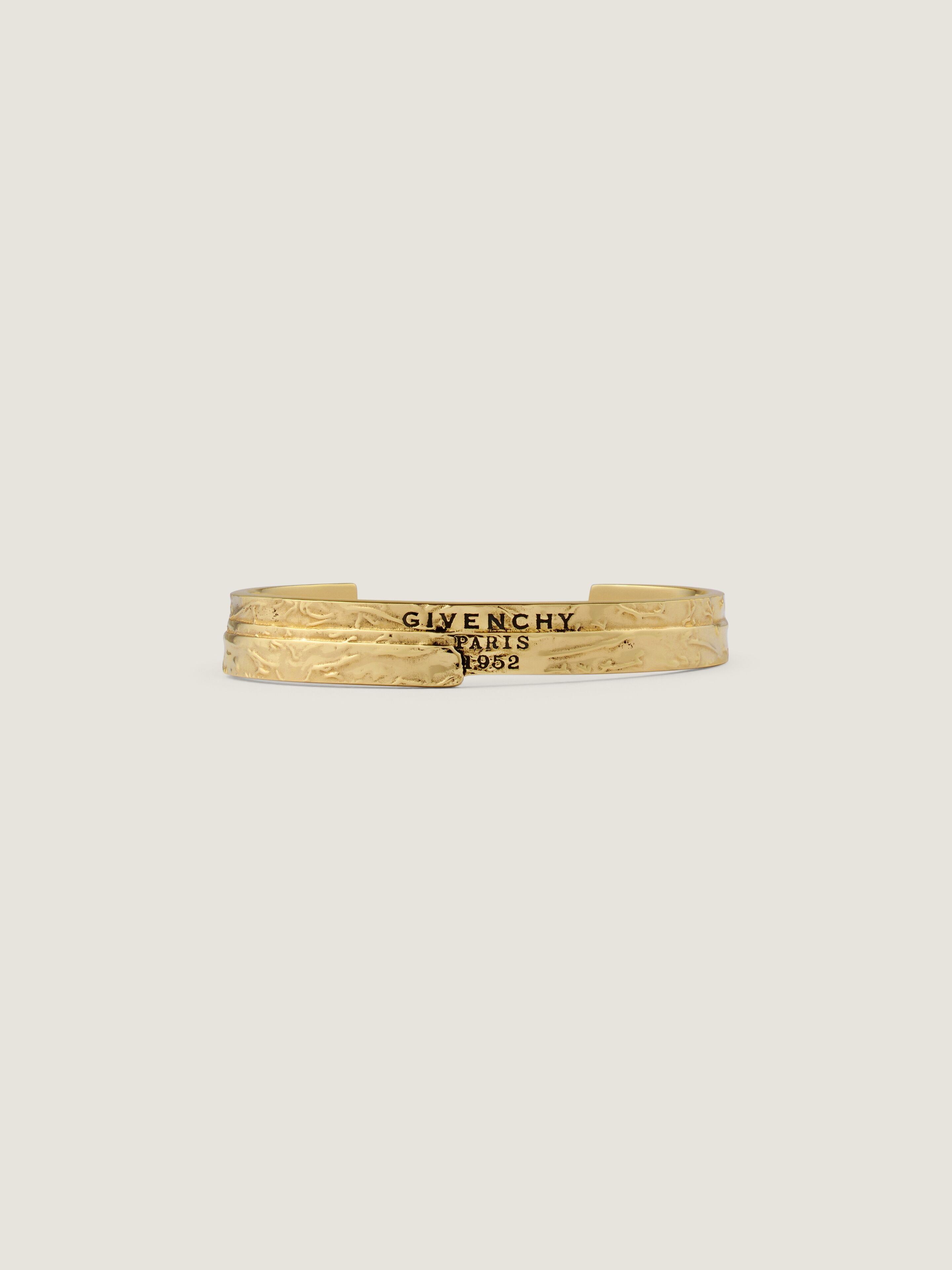 GIVENCHY Tape cuff bracelet in metal and enamel